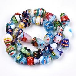Handmade Millefiori Glass Beads Strands&nbsp;LK06Y