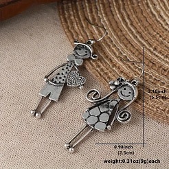 Boy and Girl Alloy Dangle Earrings&nbsp;FS-WGD9F62-01