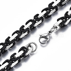 Two Tone 201 Stainless Steel Byzantine Chain Bracelets&nbsp;BJEW-S057-87A