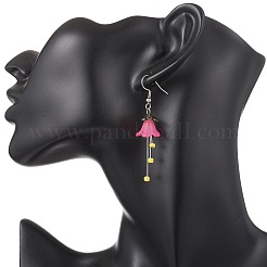 304 Stainless Steel Acrylic Flower Dangle Earrings&nbsp;EJEW-JE06724