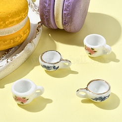 4Pcs 2 Styles Miniature Ceramics Cup Ornaments&nbsp;AJEW-YW0002-10
