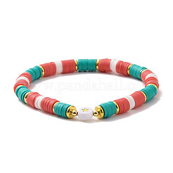 4Pcs 4 Style Polymer Clay Heishi Surfer Stretch Bracelets Set&nbsp;BJEW-TA00261