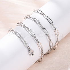 Brass Paperclip Chains Necklaces for Women&nbsp;NJEW-D302-69P