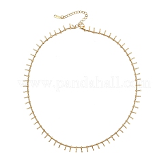 304 Stainless Steel Bar Tassel Curb Chain Necklaces for Women&nbsp;NJEW-G179-04G