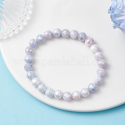 Electroplate Glass Round Beads Stretch Bracelets for Women&nbsp;BJEW-JB12630-01