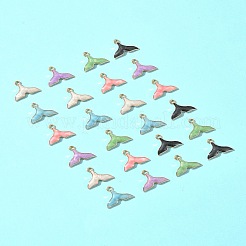 24Pcs 6 Colors Alloy Enamel Pendants&nbsp;ENAM-FS0002-04