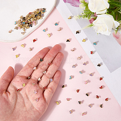 140Pcs 7 Colors Alloy Enamel Buttons&nbsp;FIND-GF0008-28