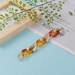 Handmade Glitter Powder Transparent Acrylic Curb Chains&nbsp;AJEW-JB00867
