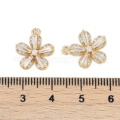 Rack Plating Brass Micro Pave Cubic Zirconia Pendants&nbsp;KK-C082-01G-01