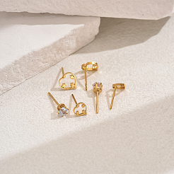 3 Pairs Cute Hollow Heart 201 Stainless Steel Stud Earring Sets&nbsp;DH8247