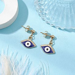 Alloy Enamel Stud Dangle Earrings&nbsp;EJEW-JE06025