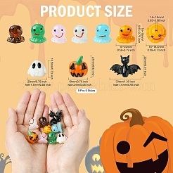9Pcs 9 Styles Halloween Themed Handmade Lampwork Beads&nbsp;LAMP-CJ0002-62
