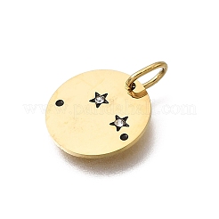 Twelve Constellations 304 Stainless Steel Enamel Pendants&nbsp;STAS-A148-01G-03
