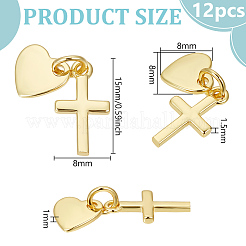 12PCS Brass Pendants&nbsp;KK-BC0014-40G
