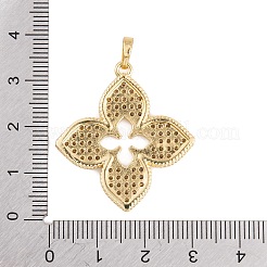 Rack Plating Brass & Clear Cubic Zirconia Pendants&nbsp;X-KK-S374-01G