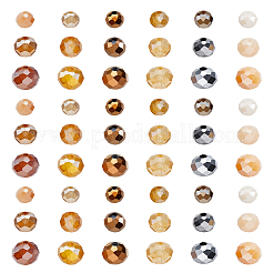 1050Pcs 18 Styles Electroplate Transparent Glass Beads&nbsp;EGLA-PA0001-15