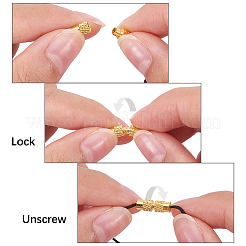 Column Brass Screw Clasps&nbsp;KK-PH0035-95G