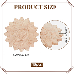 15Pcs Wood Chips&nbsp;WOOD-WR0001-26B
