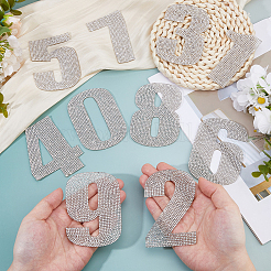 Number 0~9 Hotfix Rhinestone&nbsp;AJEW-FH0006-34