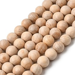 Natural Wood Beads Strands&nbsp;WOOD-B011-01A-6mm