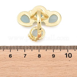 Natural & Synthetic Gemstone & Natural Aquamarine Cuff Rings&nbsp;GG-G001-03G