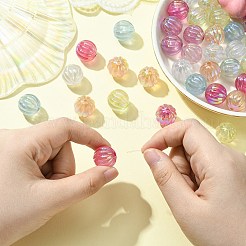 50Pcs UV Plating Rainbow Iridescent Acrylic Beads&nbsp;PACR-CJ0001-28