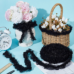 10M Double Layer Polyester Flower Elastic Lace Trim&nbsp;OCOR-DC0001-21B