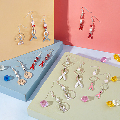 168Pcs Alloy Enamel Pendants & Synthetic Turquoise Beads & Glass Beads & Brass Linking Rings&nbsp;DIY-SC0018-01