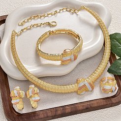 Brass Necklaces & Bangles & Earrings & Rings Sets&nbsp;FS-WGDFD3A-01