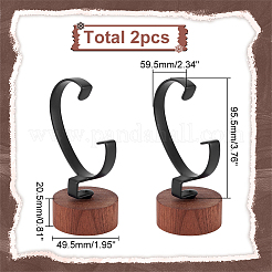 Black Metal C Shape Bracelet Display Stands&nbsp;BDIS-WH0018-01A