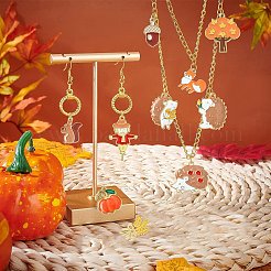 40Pcs 10 Style Autumn Theme Alloy Enamel Pendants&nbsp;ENAM-CJ0005-50
