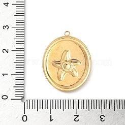 304 Stainless Steel Epoxy Resin with Natural Shell and Sequins Inside Pendants&nbsp;STAS-L026-17G-A03