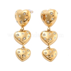 304 Stainless Steel Micro Pave Clear Cubic Zirconia Stud Earrings&nbsp;EJEW-S226-21G