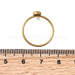 304 Stainless Steel Finger Ring Rhinestone Settings&nbsp;STAS-H237-01A-G