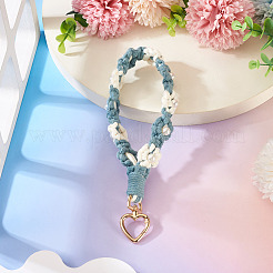 Cotton Braided Flower Pendant Decorations&nbsp;AJEW-TAC0030-032G-10