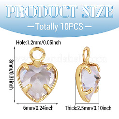 10Pcs Brass Micro Pave Cubic Zirconia Pendants&nbsp;KK-TADJ0001-27