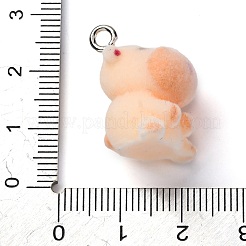 Flocky Resin Pendants&nbsp;FIND-S001-06F