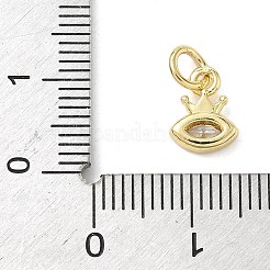 Brass Cubic Zirconia Charms&nbsp;KK-K368-50G