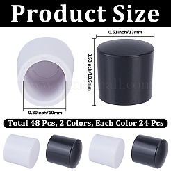 48Pcs 2 Colors Synthetic Rubber Screw Cover&nbsp;AJEW-CN0008-15