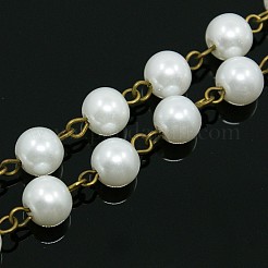 Handmade Glass Pearl Beads Chains&nbsp;AJEW-PH00489-01