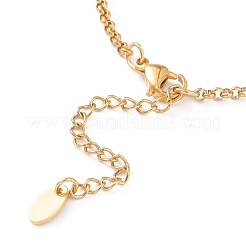 Ocean Theme PVD Vacuum Plating 304 Stainless Steel Charm Anklets&nbsp;AJEW-AN00359