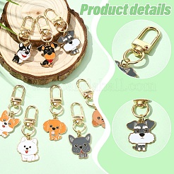 8Pcs Alloy Enamel Pendant Decorations&nbsp;HJEW-YW00420