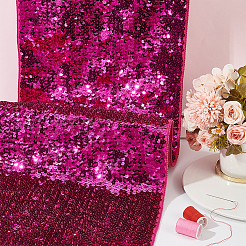Polyester & PET Reversible Sequin Fabric&nbsp;DIY-WH0453-78A