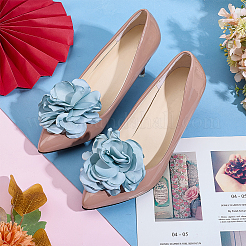 1 Pair Flower Cloth Shoe Decoration&nbsp;AJEW-DR0001-65A