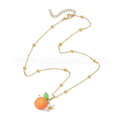 Resin Fruit Pendant Necklaces&nbsp;NJEW-JN05204-06