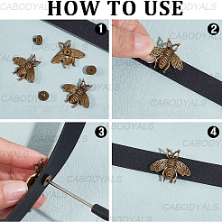 20Pcs Bee Alloy Decorative Rivets&nbsp;FIND-CY0002-32