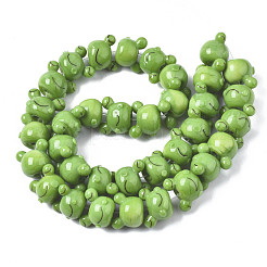 Handmade Bumpy Lampwork Beads Strands&nbsp;LAMP-Q031-011