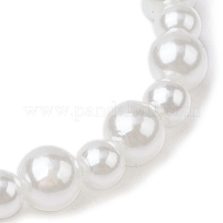 Kids ABS Plastic Imitation Pearl Round Beads Stretch Bracelets&nbsp;BJEW-JB11558-03