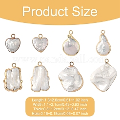 2Pcs Baroque Natural Keshi Pearl Pendants&nbsp;PEAR-YW0001-11