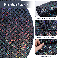 1M Fish Scale Pattern Spandex Fabrics&nbsp;DIY-CY0003-51A